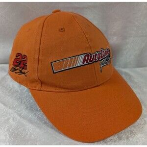 Joey Logano #22 AutoZone Racing NASCAR Orange Adjustable Hat Image One